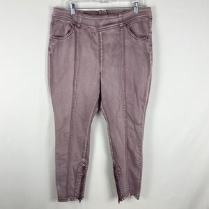 We The Free Jeans Womens Size 34 Purple Skinny Curvy Zip Ankle Hem Boho